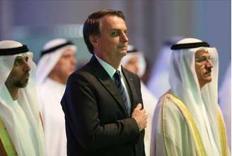 Bolsonaro em visita aos Emirados Árabes Unidos, etapa anterior à Arábia Saudita