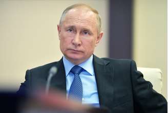 Presidente da Rússia, Vladimir Putin, durante reunião em Moscou
09/04/2020  Sputnik/Alexei Druzhinin/Kremlin via REUTERS 