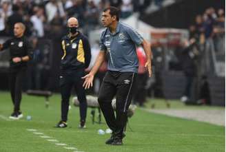 O técnico Fábio Carille considerou merecida a vitória do Corinthians neste domingo (Foto: Ivan Storti / Santos)