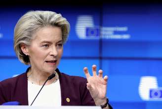 Presidente da Comissão Europeia, Ursula von der Leyen, em Bruxelas
22/10/2021 Olivier Matthys/Pool via REUTERS