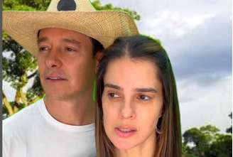 Ao lado da mulher, Rodrigo Faro recria cena de 'Pantanal' e seguidores brincam: 'De olho na novela da concorrência'.