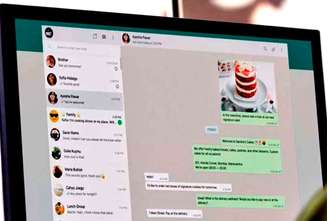 O WhatsApp também pode ser usado através do computador.