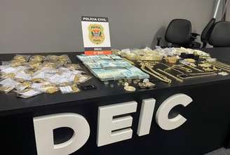 Material apreendido pela Polícia Civil de São Paulo.