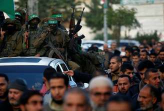 Militantes do Hamas participam de protesto na Faixa de Gaza
 7/12/2017    REUTERS/Mohammed Salem