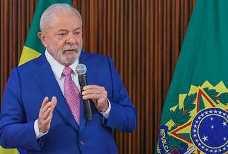 O presidente Luiz Inácio Lula da Silva (PT) durante reunião com governadores