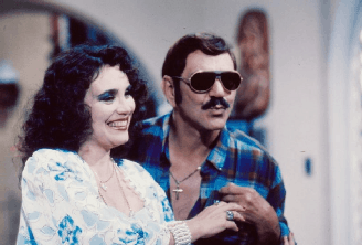 Regina Duarte (Porcina) e Lima Duarte (Sinhozinho Malta) em Roque Santeiro (Imagem: Nelson Di Rago / Globo)