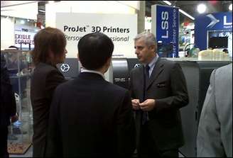 Michele Marchesan, diretor de operações da 3D Systems em feira de impressão 3D na Europa