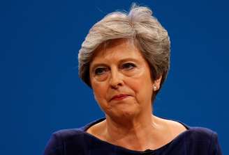 Primeira-ministra britânica, Theresa May, durante conferência do Partido Conservador, em Manchester 04/10/2017 REUTERS/Phil Noble