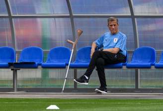Tabárez é o treinador do Uruguai há 12 anos (Foto: Martin Bernetti/AFP)