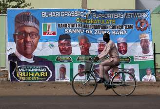 Propaganda eleitoral do president Muhammadu Buhari
17/02/2019
REUTERS/Luc Gnago