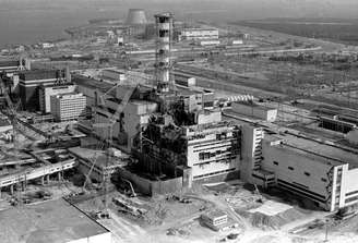 Vista aérea do reator destruído da usina de Chernobyl
REUTERS/Arquivo