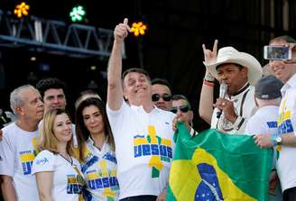 Bolsonaro durante a Marcha para Jesus