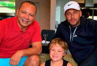 Neymar pai, Neymar e Davi Lucca (Foto: reprodução / Twitter)