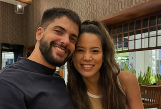 O casal Miguel Filipi e Camila Kashiura