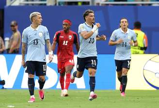 Uruguai comemora gol contra Cabo Verde