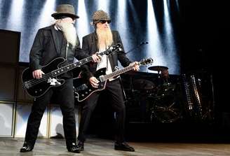 Apresentação da banda texana ZZ Top formada por Billy Gibbons (guitarra e vocal), Dusty Hill (baixo e vocal) e Frank Beard (bateria), em São Paulo, em 2010