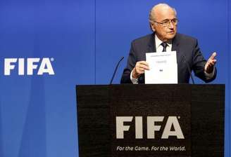 Presidente da Fifa, Joseph Blatter, durante evento em Zurique