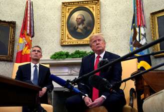 Trump se reúne com secretário-geral da Otan Stoltenberg na Casa Branca
 17/5/2018     REUTERS/Kevin Lamarque 