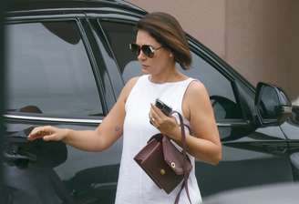 A ex-primeira-dama Michelle Bolsonaro evitou comentar ligação de Flávio Bolsonaro com Vorcaro