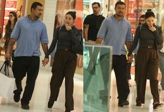 Sophie e Xamã na noite da última quinta-feira, 5, em um shopping no Rio