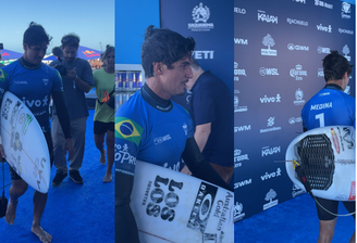 Gabriel Medina ficou desolado após ser eliminado logo no round 2 em Saquarema