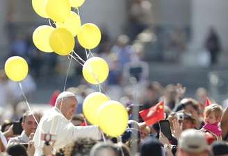 Papa Francisco na Praça de São Pedro, no Vaticano. 13/05/2015