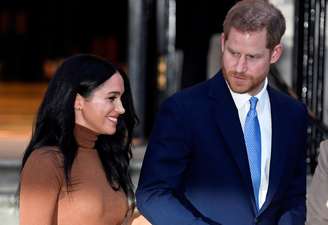 Príncipe Harry e a mulher, Meghan, em Londres
07/01/2020
REUTERS/Toby Melville