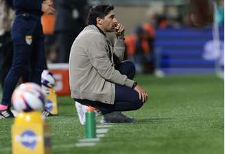 Abel Ferreira, treinador do Palmeiras, durante a semifinal do Paulistão contra o São Paulo.