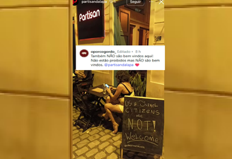 Em novo caso, bar do RJ publica mensagem contra israelenses e gera críticas: 'Não são bem-vindos'