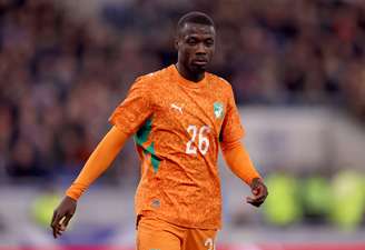 Nicolas Pepe, atacante da Costa do Marfim, durante amistoso pré-Copa do Mundo contra a Escócia 