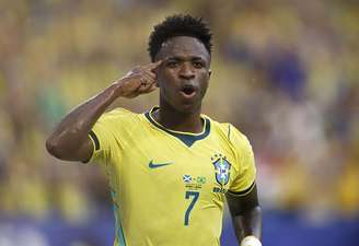Vini Jr comemora gol pelo Brasil na Copa do Mundo 2026  –