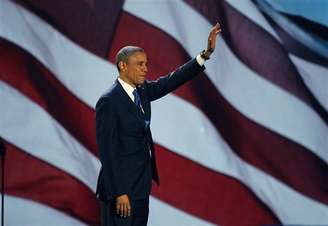 Presidente norte-americano, Barack Obama, faz discurso para apoiadores após vencer reeleição para a Presidência dos EUA, em Chicago. Obama foi nomeado a Personalidade do Ano de 2012 pela revista Time. 7/11/2012