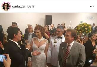 Moro foi padrinho de casamento de Zambelli; em vídeo divulgado pela deputada em fevereiro, ex-ministro discursa desejando felicidades ao casal.