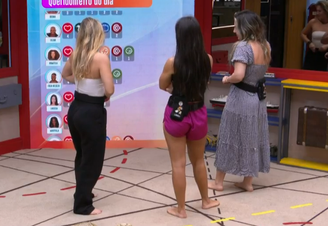 Larissa, Amanda e Bruna criticaram o queridômetro desta terça