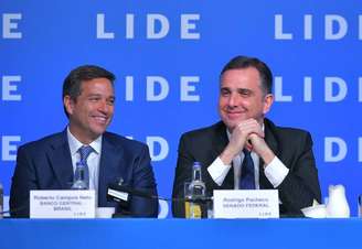 Campos Neto e Pacheco em evento do Lide em Londres