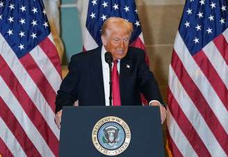 O presidente dos EUA, Donald Trump, fala durante o Café da Manhã de Oração Nacional anual, no Capitólio, em Washington