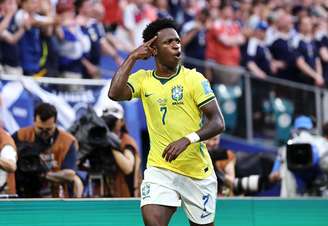 Vini Jr. teve gol anulado durante partida contra a Escócia