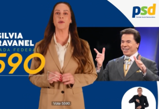 Silvia Abravanel usa imagem de Silvio Santos em campanha eleitoral