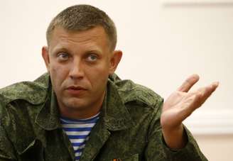 <p>Alexander Zakharchenko participa de uma coletiva de imprensa em Donetsk, em 7 de agosto</p>