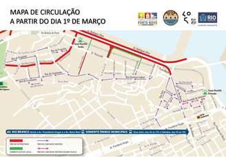 <p>Mapa de como ficará os sentidos e circulação com o túnel</p>