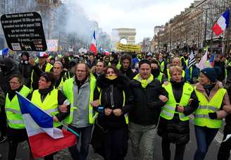 Protesto dos coletes amarelos em Paris