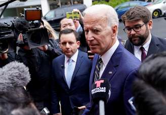 Joe Biden fala com jornalistas em Washington
05/04/2019 REUTERS/Joshua Roberts