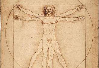 O "Homem Vitruviano" é uma das obras mais conhecidas de Leonardo da Vinci