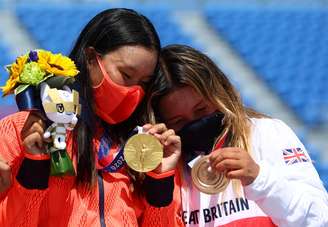  Sakura Yosozumi e Sky Brown são as medalhistas mais novas Mike Blake/Reuters