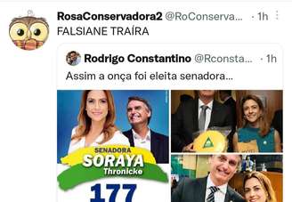 Apoiadores de Bolsonaro continuam criticando Simone e Soraya, no dia seguinte ao debate.