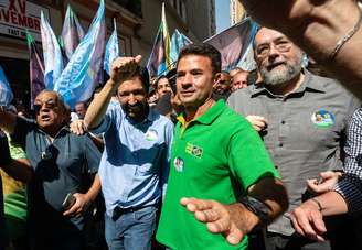 Mello Araújo participa de caminhada eleitoral ao lado de Ricardo Nunes .