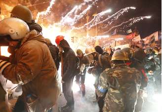 A violência se intensificou em Kiev, capital ucraniana, nesta semana