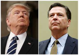 Donald Trump e o diretor do FBI James Comey