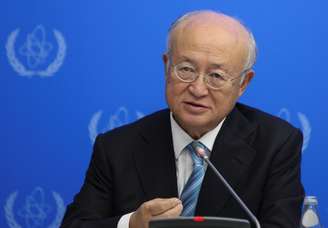 Diretor da agência nuclear da Organização das Nações Unidas (ONU), Yukiya Amano, durante coletiva de imprensa em Astana, no Cazaquistão 29/08/2017 REUTERS/Mukhtar Kholdorbekov