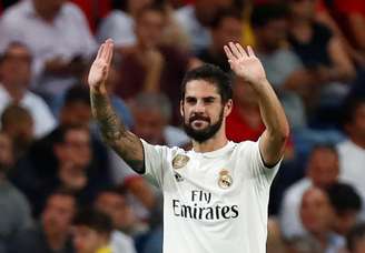 Isco comemora gol 19/7/2018  REUTERS/Juan Medina 